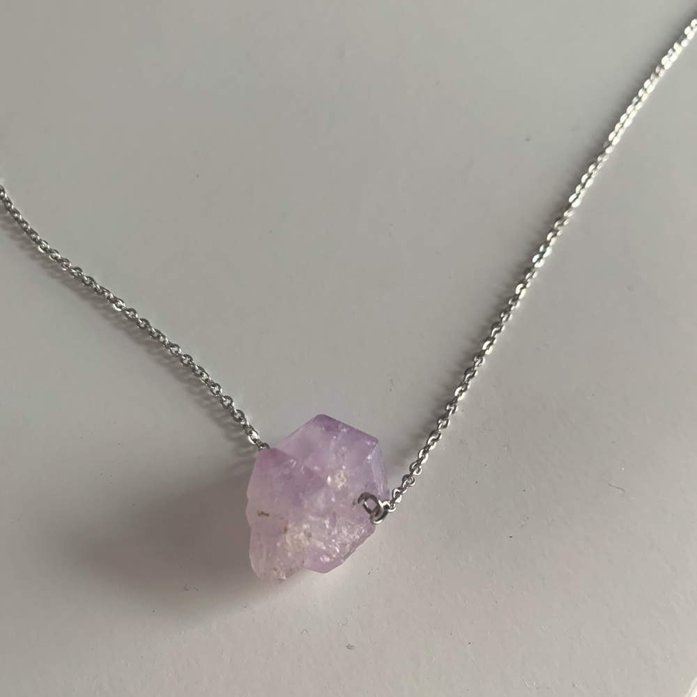 purple crystal necklace